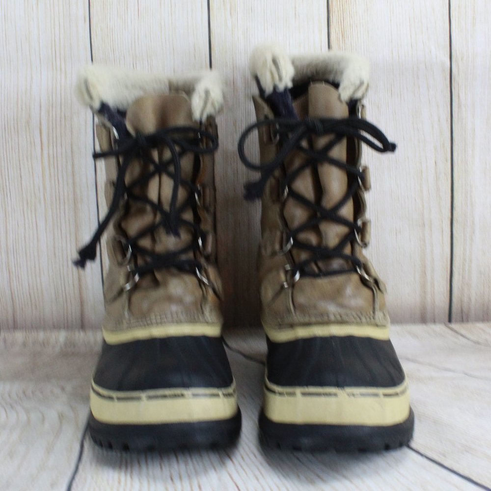 SOREL Caribou Lined Lace-up Winter Boots Size - Picture 4 of 10